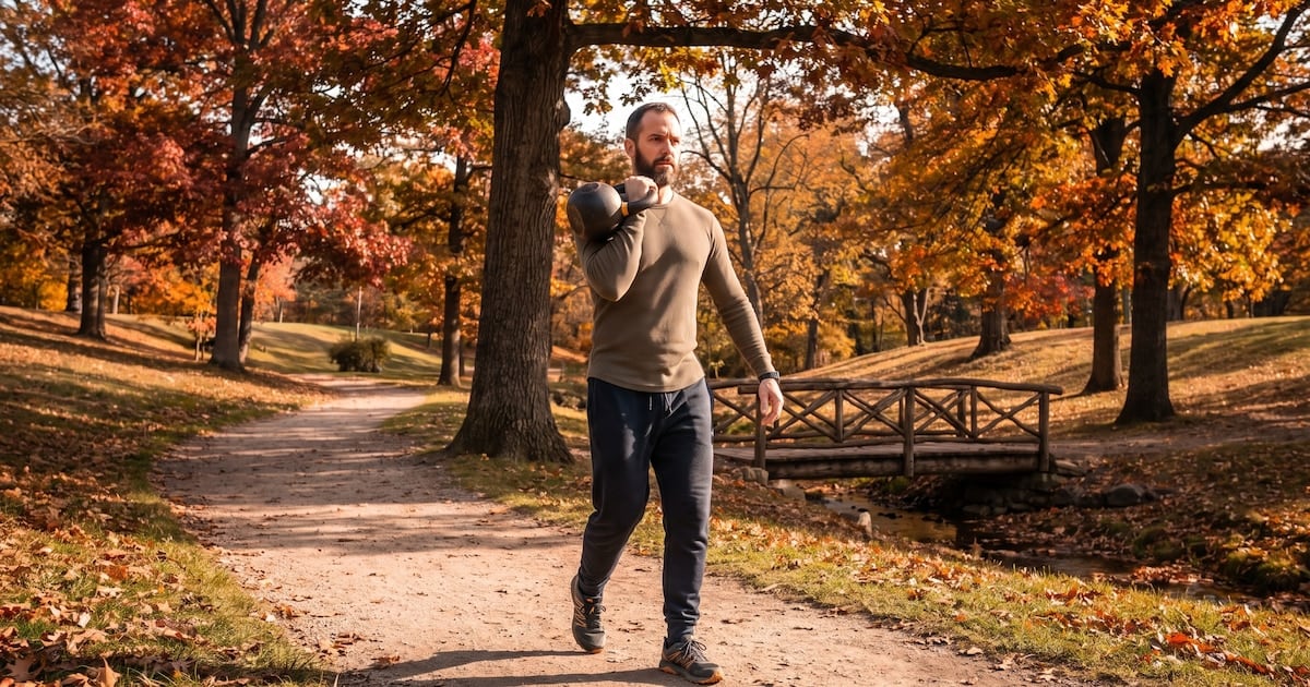Cinco movimientos con mancuernas para convertir la vuelta a la manzana en un entrenamiento completo del tren superior