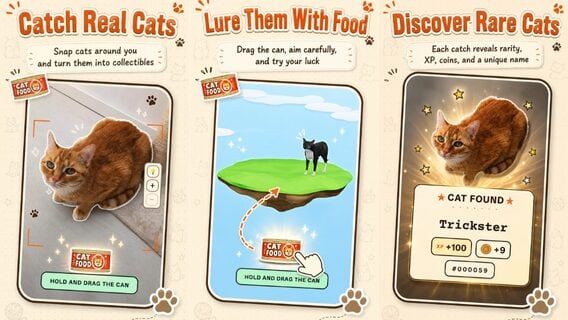 CatchCat lleva la colección de gatos callejeros al celular